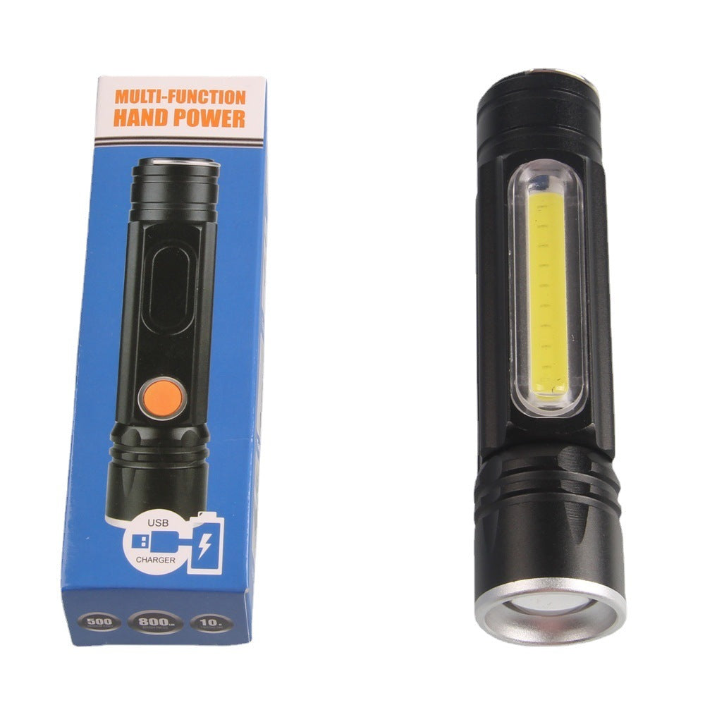 USB Glare Flashlight T6 Zoom Long-Range Mini Charging LED Magnet Work Light Repair